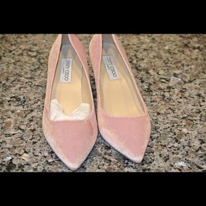 Pink velvet Jimmy Choo heels